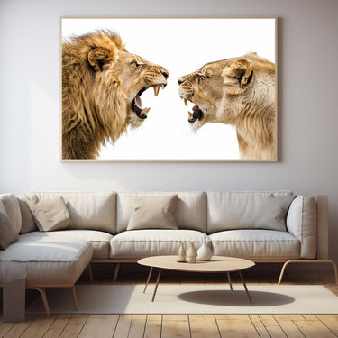 Lion and Lioness Painting